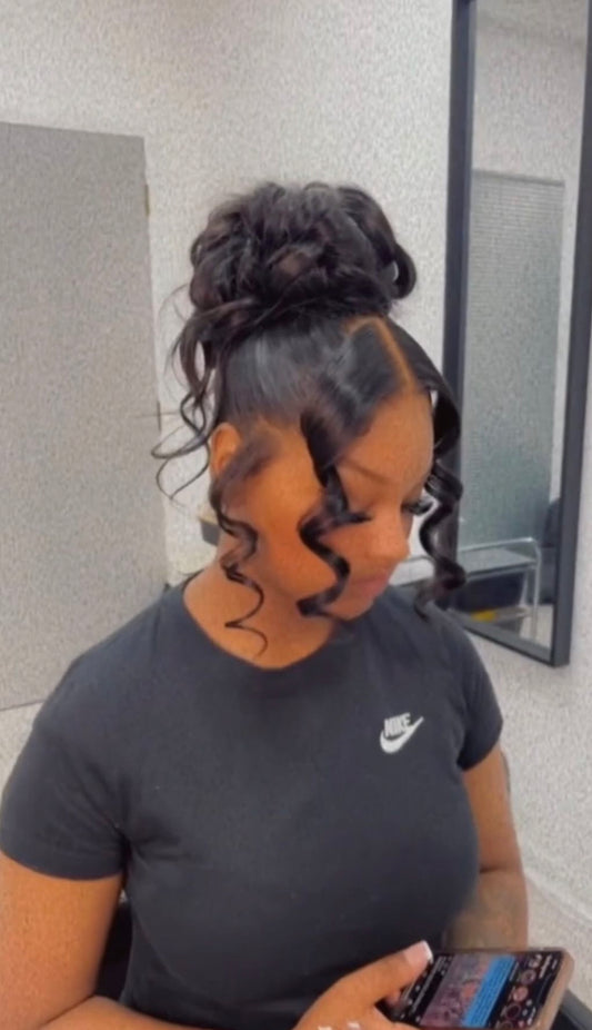 MESSY BUN AND FRONTAL